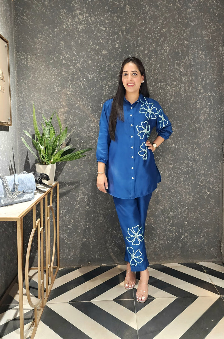 SONAL PASRIJA IN COBALT BLUE COORD SET