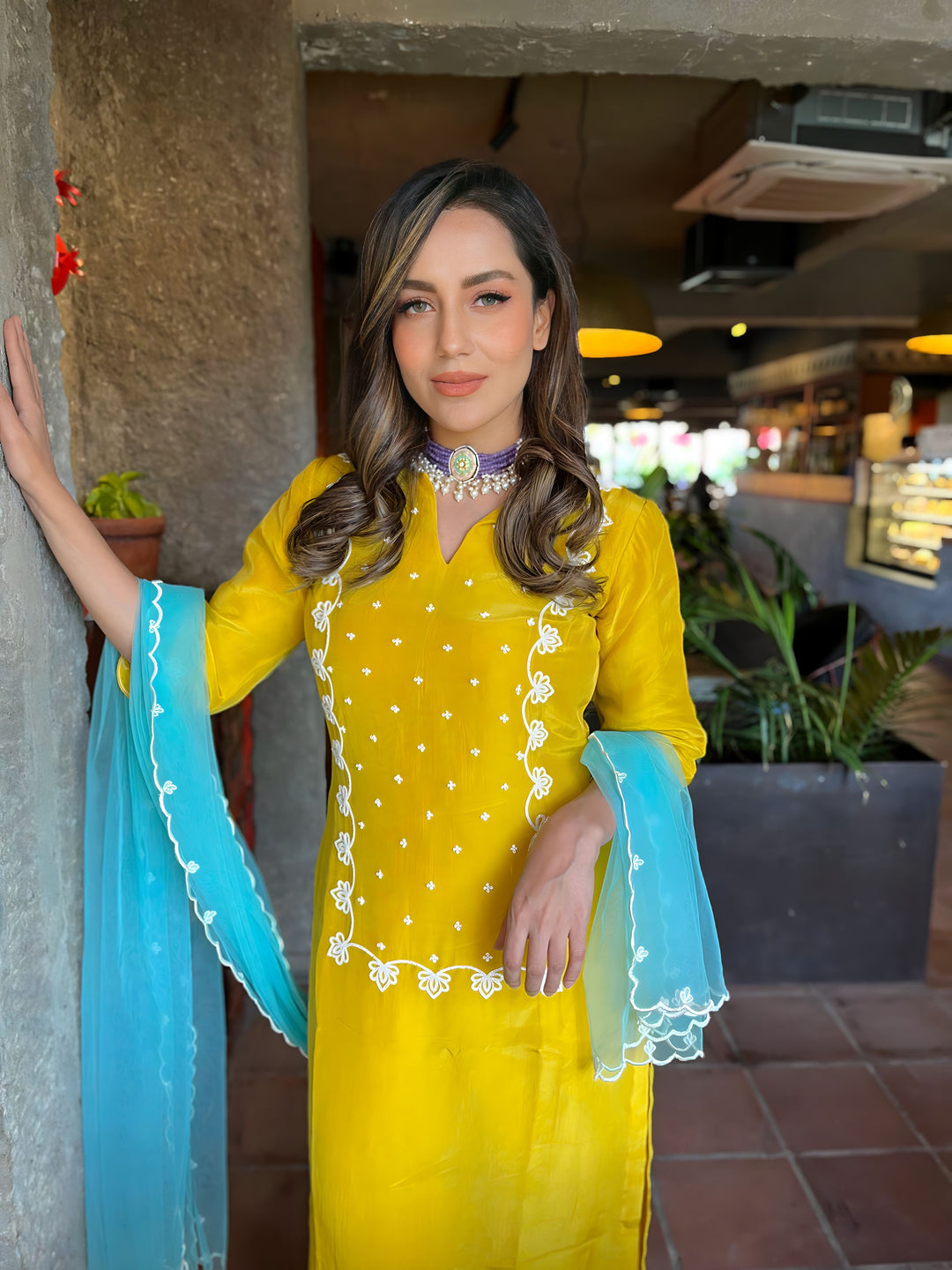 ANKITA IN YELLOW SUIT