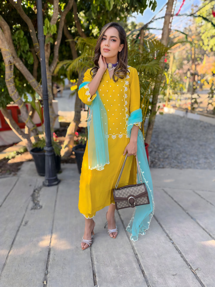 ANKITA IN YELLOW SUIT