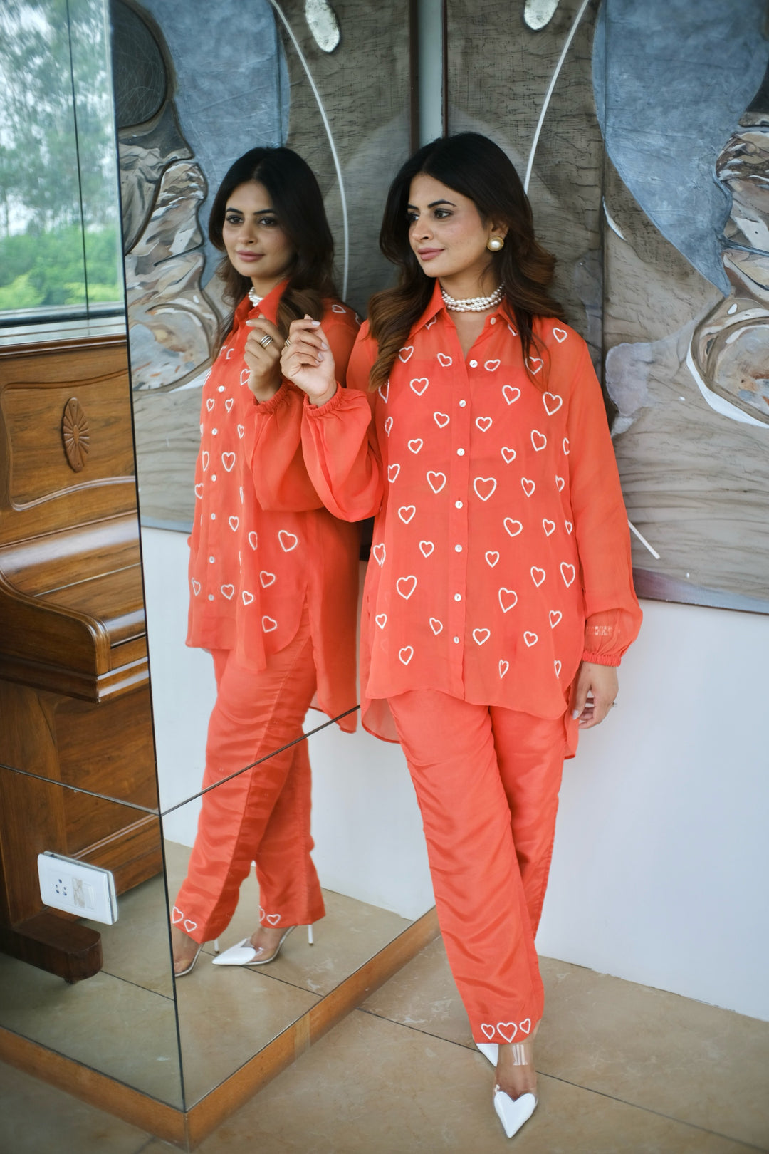 RAMAN IN ORANGE COORD SET